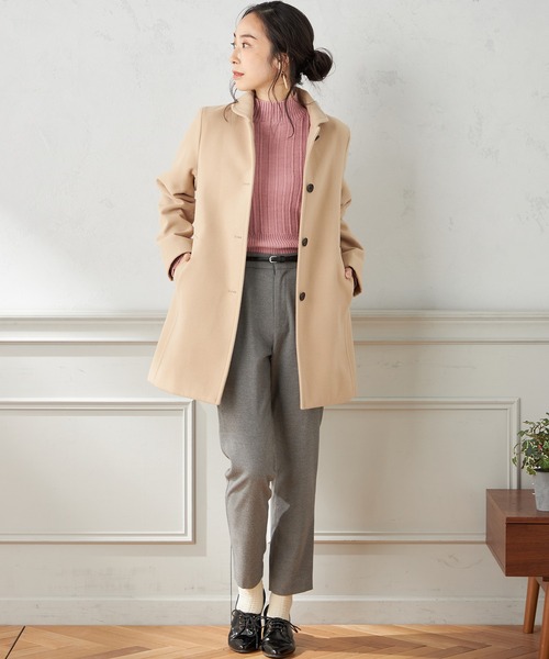 DECOY SINCE 1981（デコイシンスイチキュウハチイチ）の「ウールライクコート（ステンカラーコート・レディース・チャコール/モカ/ブラック・9号/13号/11号）」の19枚目の写真