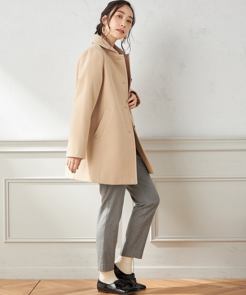 DECOY SINCE 1981（デコイシンスイチキュウハチイチ）の「ウールライクコート（ステンカラーコート・レディース・チャコール/モカ/ブラック・9号/13号/11号）」の20枚目の写真