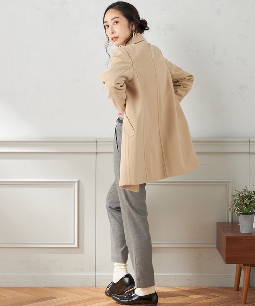 DECOY SINCE 1981（デコイシンスイチキュウハチイチ）の「ウールライクコート（ステンカラーコート・レディース・チャコール/モカ/ブラック・9号/13号/11号）」の21枚目の写真