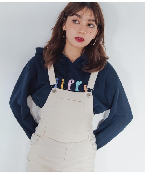 CHILLE（チル）の「コーデュロイバックリボンオールインワン（サロペット/オーバーオール・レディース・ブラック/アイボリー/ブラウン・FREE）」の16枚目の写真