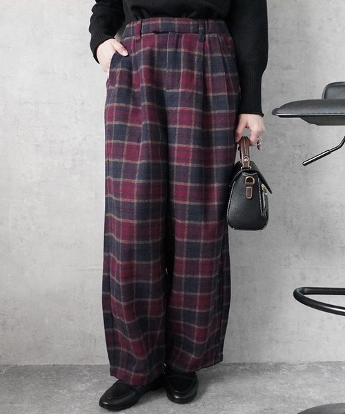 SELECT LEVERY（セレクトリベリー）の「ライトメルトンサーカスパンツ（その他パンツ・レディース・ブラック/ブラウン/チャコール/キャメル/ブラック系その他/ネイビー/ブラウン系その他/レッド/ブラック系その他2/ダークグレー・LARGE/X-LARGE/MEDIUM/SMALL）」の10枚目の写真