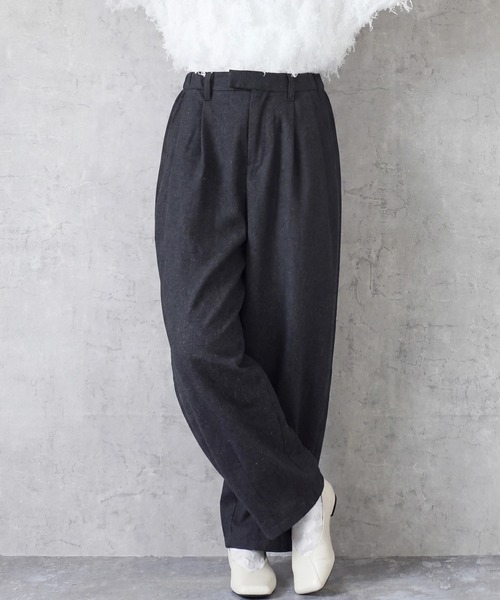 SELECT LEVERY（セレクトリベリー）の「ライトメルトンサーカスパンツ（その他パンツ・レディース・ブラック/ブラウン/チャコール/キャメル/ブラック系その他/ネイビー/ブラウン系その他/レッド/ブラック系その他2/ダークグレー・LARGE/X-LARGE/MEDIUM/SMALL）」の21枚目の写真