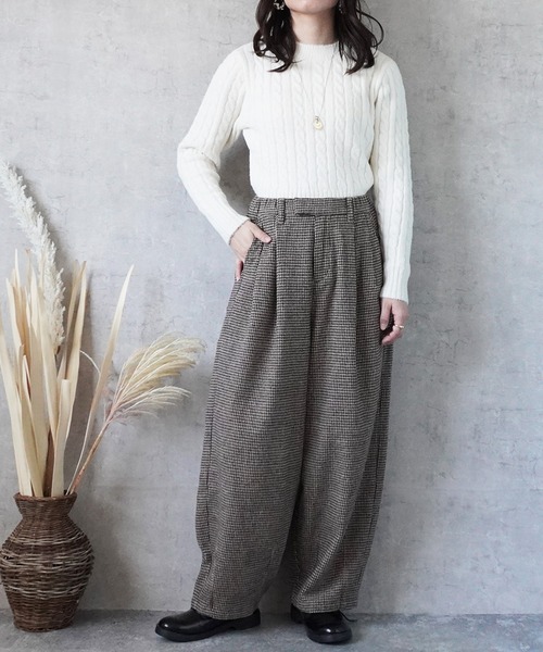 SELECT LEVERY（セレクトリベリー）の「ライトメルトンサーカスパンツ（その他パンツ・レディース・ブラック/ブラウン/チャコール/キャメル/ブラック系その他/ネイビー/ブラウン系その他/レッド/ブラック系その他2/ダークグレー・LARGE/X-LARGE/MEDIUM/SMALL）」の19枚目の写真
