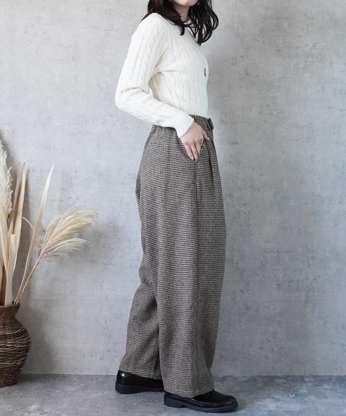 SELECT LEVERY（セレクトリベリー）の「ライトメルトンサーカスパンツ（その他パンツ・レディース・ブラック/ブラウン/チャコール/キャメル/ブラック系その他/ネイビー/ブラウン系その他/レッド/ブラック系その他2/ダークグレー・LARGE/X-LARGE/MEDIUM/SMALL）」の18枚目の写真