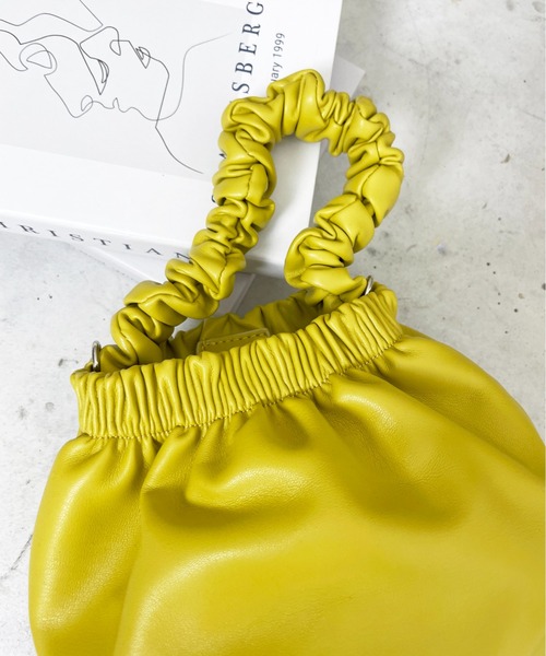 StyleSea（スタイルシー）の「フリルハンドルミニバッグ（ハンドバッグ・レディース・ホワイト/ブラック/イエロー・FREE）」の3枚目の写真