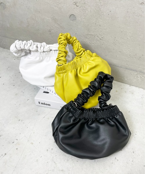 StyleSea（スタイルシー）の「フリルハンドルミニバッグ（ハンドバッグ・レディース・ホワイト/ブラック/イエロー・FREE）」の2枚目の写真