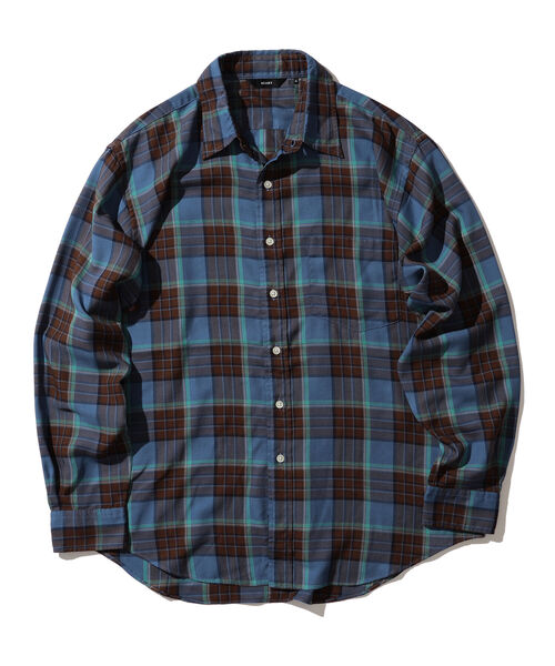BEAMS（ビームス）の「BEAMS / チェック ミニレギュラー イージーシャツ（シャツ/ブラウス・メンズ・ブルー/ベージュ・S/M/L/XL）」の5枚目の写真