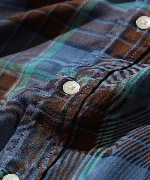 BEAMS（ビームス）の「BEAMS / チェック ミニレギュラー イージーシャツ（シャツ/ブラウス・メンズ・ブルー/ベージュ・S/M/L/XL）」の8枚目の写真