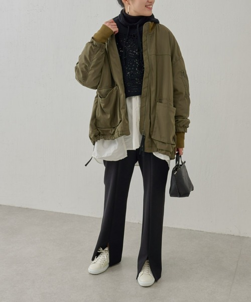 BEARDSLEY 洗えるニットコート ブラック BEARDSLEY ビアズリー 洗えるニットコート アイボリー グレー