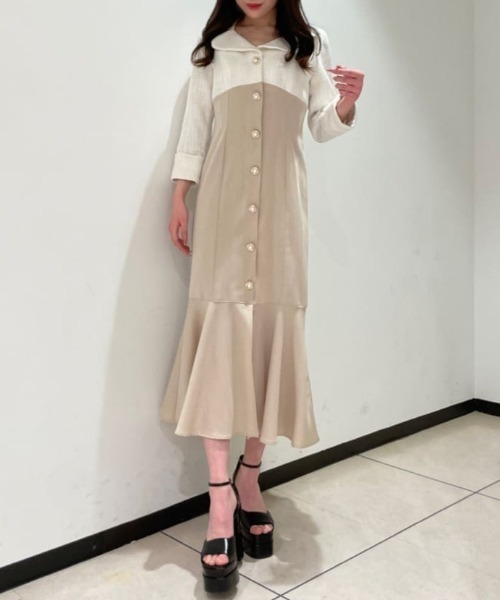 セール】ツイードドッキングマーメイドワンピース（ワンピース