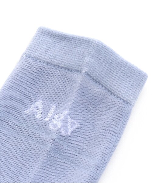 algy(アルジー)の「ラインクルーシースルーソックス(ソックス/靴下・キッズ・ブラック/ラベンダー/オフホワイト・21/24)」の4枚目の写真