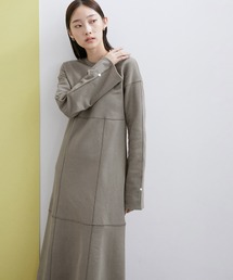 【WEB限定】ステッチ裏毛ワンピース