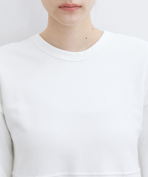 ADAM ET ROPE'（アダムエロペ）の「【WEB限定】ステッチ裏毛ワンピース（ワンピース・レディース・オフホワイト/ブラック/ベージュ系その他2・FREE）」の15枚目の写真