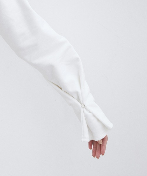 ADAM ET ROPE'（アダムエロペ）の「【WEB限定】ステッチ裏毛ワンピース（ワンピース・レディース・オフホワイト/ブラック/ベージュ系その他2・FREE）」の16枚目の写真