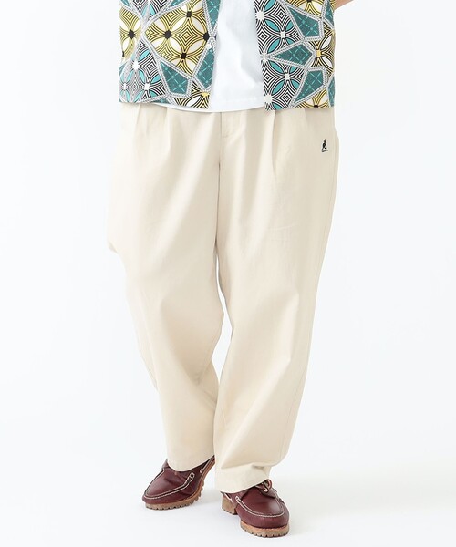 KANGOL（カンゴール）の「KANGOL × BEAMS HEART / 2タック ワイド チノ パンツ（チノパンツ・メンズ・アイボリー/ベージュ・SMALL/MEDIUM/LARGE）」の13枚目の写真