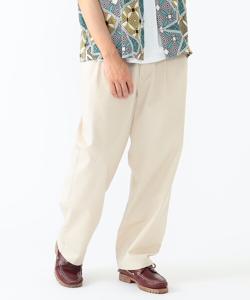 KANGOL（カンゴール）の「KANGOL × BEAMS HEART / 2タック ワイド チノ パンツ（チノパンツ・メンズ・アイボリー/ベージュ・SMALL/MEDIUM/LARGE）」の9枚目の写真