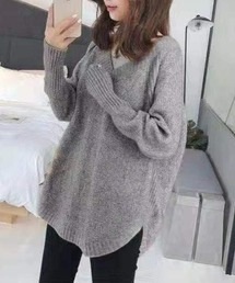 ラウンドカットVニット