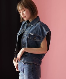 HERENCIA | 【BIT BLUE】トラッカーベスト(デニムジャケット)