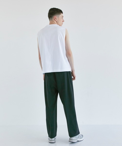 CITY TOKYO（シティトウキョウ）の「PRIMARYプレミアムノースリーブT（Tシャツ/カットソー・メンズ・ホワイト/ブラック・1/2）」の5枚目の写真