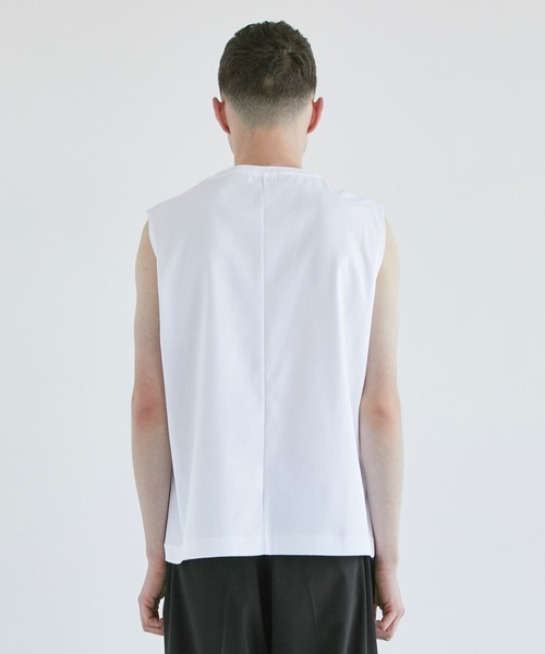 CITY TOKYO（シティトウキョウ）の「PRIMARYプレミアムノースリーブT（Tシャツ/カットソー・メンズ・ホワイト/ブラック・1/2）」の8枚目の写真