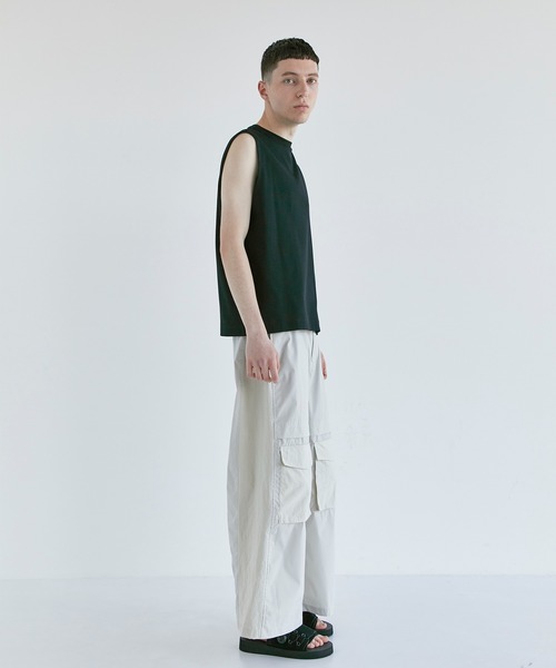 CITY TOKYO（シティトウキョウ）の「PRIMARYプレミアムノースリーブT（Tシャツ/カットソー・メンズ・ホワイト/ブラック・1/2）」の12枚目の写真