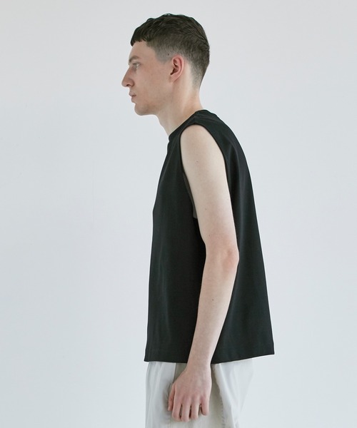 CITY TOKYO（シティトウキョウ）の「PRIMARYプレミアムノースリーブT（Tシャツ/カットソー・メンズ・ホワイト/ブラック・1/2）」の15枚目の写真