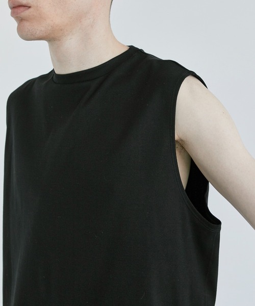 CITY TOKYO（シティトウキョウ）の「PRIMARYプレミアムノースリーブT（Tシャツ/カットソー・メンズ・ホワイト/ブラック・1/2）」の18枚目の写真