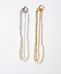 TUWAKRIM | ホワイトマザーオブパールホワイトロングネックレス(ネックレス)