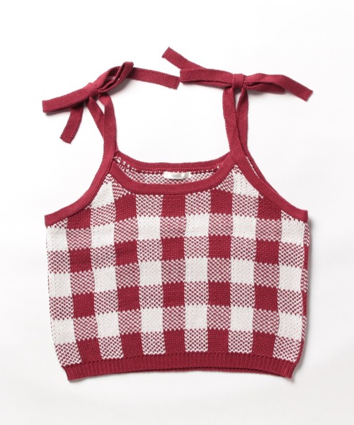 PARTY - 【新品・未使用】 PARTY チェックニットアンサンブル ブラウン apres jour（アプレジュール）の「チェックニットアンサンブル