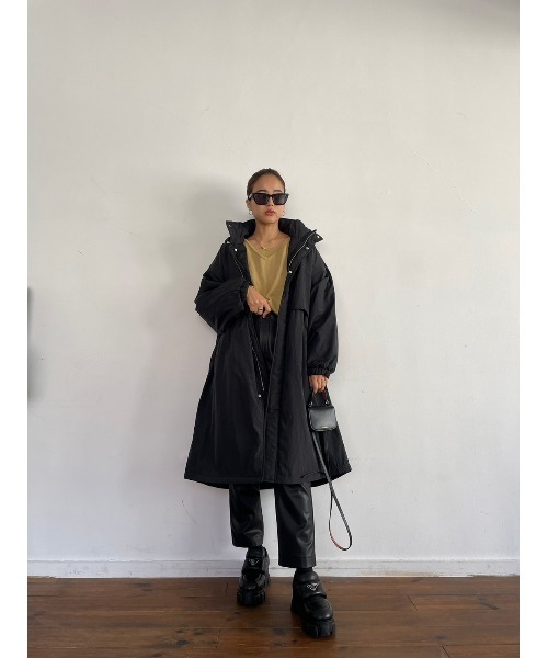 TRUNC（トランクエイティーエイト）の「Padded Drawstrings Coat（ナイロンジャケット・レディース・アイボリー/ブラック・FREE）」の20枚目の写真