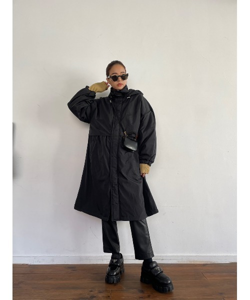 TRUNC（トランクエイティーエイト）の「Padded Drawstrings Coat（ナイロンジャケット・レディース・アイボリー/ブラック・FREE）」の22枚目の写真