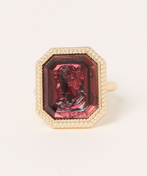 欧州航路（オウシュウコウロ）の「【欧州航路】ドイツ製カメオガラススクエアリング（リング・レディース・その他1/その他2・FREE）」の3枚目の写真