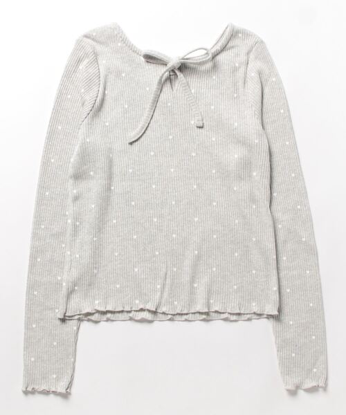 flower（フラワー）の「ハートリブトップ（Tシャツ/カットソー・レディース・グレー/イエロー/ピンク・FREE）」の8枚目の写真