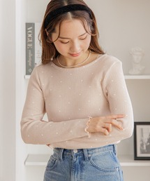 flower | ハートリブトップ(Tシャツ/カットソー)