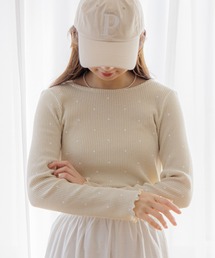 flower | ハートリブトップ(Tシャツ/カットソー)