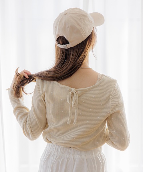 flower（フラワー）の「ハートリブトップ（Tシャツ/カットソー・レディース・グレー/イエロー/ピンク・FREE）」の16枚目の写真