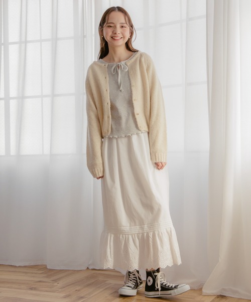 flower（フラワー）の「ハートリブトップ（Tシャツ/カットソー・レディース・グレー/イエロー/ピンク・FREE）」の19枚目の写真