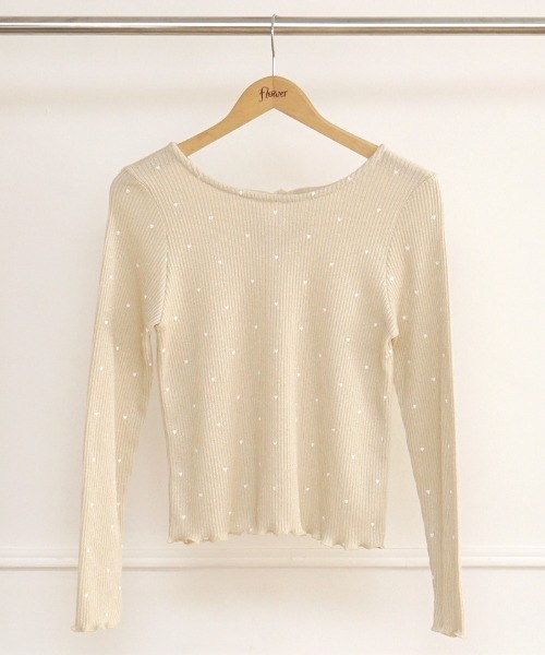 flower（フラワー）の「ハートリブトップ（Tシャツ/カットソー・レディース・グレー/イエロー/ピンク・FREE）」の7枚目の写真