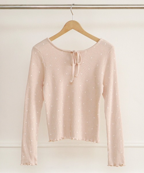 flower（フラワー）の「ハートリブトップ（Tシャツ/カットソー・レディース・グレー/イエロー/ピンク・FREE）」の22枚目の写真