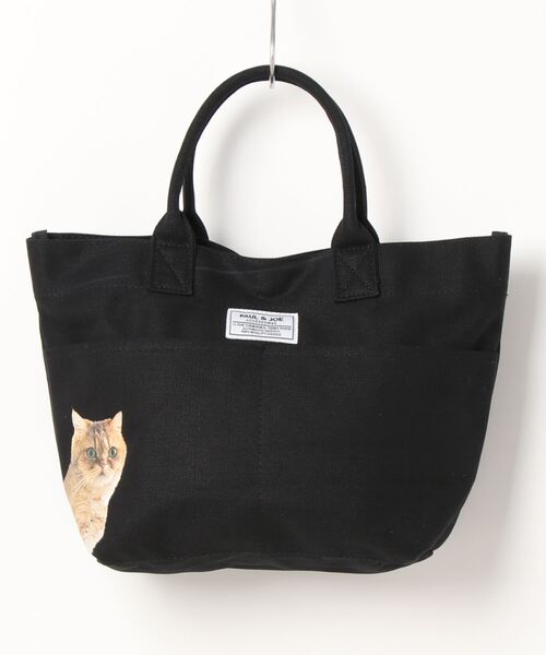 PAUL & JOE ACCESSOIRES(ポールアンドジョーアクセソワ)の「キャンバスミニトートバッグ/PAUL & JOE ACCESSOIRES(トートバッグ・レディース・アイボリー/ブラック・FREE)」の6枚目の写真