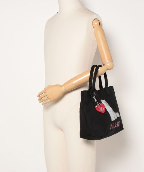 PAUL & JOE ACCESSOIRES(ポールアンドジョーアクセソワ)の「キャンバスミニトートバッグ/PAUL & JOE ACCESSOIRES(トートバッグ・レディース・アイボリー/ブラック・FREE)」の3枚目の写真