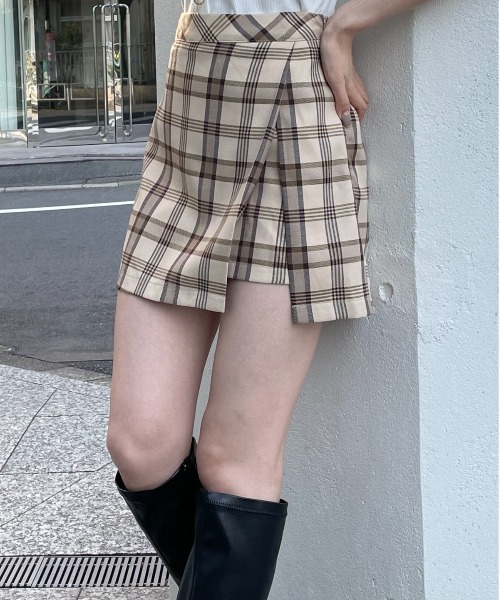 one way(ワンウェイ)の「ミニ丈スカパン(スカート・レディース・ライトブラウン/ブラック・FREE)」の11枚目の写真