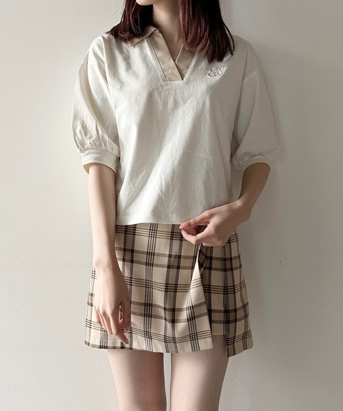 one way(ワンウェイ)の「ミニ丈スカパン(スカート・レディース・ライトブラウン/ブラック・FREE)」の8枚目の写真