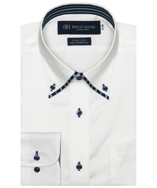 【セール】形態安定ノーアイロン ボタンダウン 長袖ビジネスワイシャツ（ビジネスシャツ）｜TOKYO SHIRTS（トウキョウシャツ）