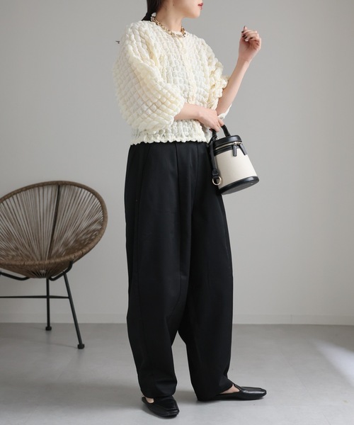 ap retro(アプレトロ)の「カーブボリュームパンツ / バレルレッグパンツ(その他パンツ・レディース・ブラック/アイボリー/グレー/ベージュ・FREE)」の22枚目の写真