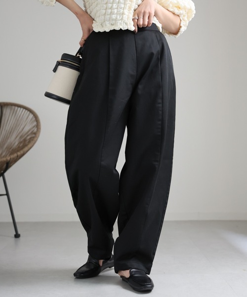 ap retro(アプレトロ)の「カーブボリュームパンツ / バレルレッグパンツ(その他パンツ・レディース・ブラック/アイボリー/グレー/ベージュ・FREE)」の12枚目の写真