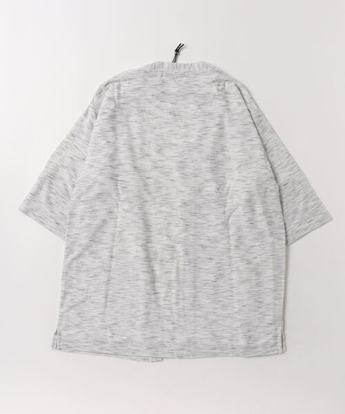 ARCADE（アーケード）の「3点セット / 五分袖カーディガン×半袖プリントTシャツ×リングネックレス LOCK HEAVEN（カーディガン/ボレロ・メンズ・ホワイト/ネイビー/ブラック・L/M）」の5枚目の写真