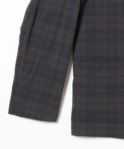 BEAMS LIGHTS（ビームスライツ）の「BEAMS LIGHTS / 1440 クールマックス ジェットセッター ノーカラー ジャケット（ノーカラージャケット・メンズ・チャコールグレー/ダークブラウン・M/L/XL/S）」の10枚目の写真