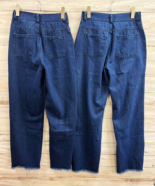 Jewelobe(ジュエローブ)の「バックデニムドッキングワイドパンツ(スラックス・レディース・グレー/ブラック・S/M)」の8枚目の写真