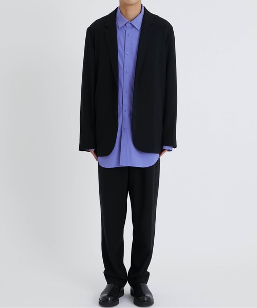 ATON（エイトン）の「【ATON / エイトン】WOOL OXFORD TAPERED EASY PANTS（スラックス・メンズ・ブラック/ネイビー・4/6）」の7枚目の写真
